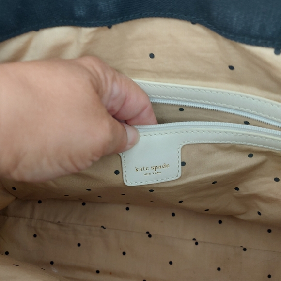 kate spade Black Canvas and White Leather Shoulder Bag - Picture 10 of 11